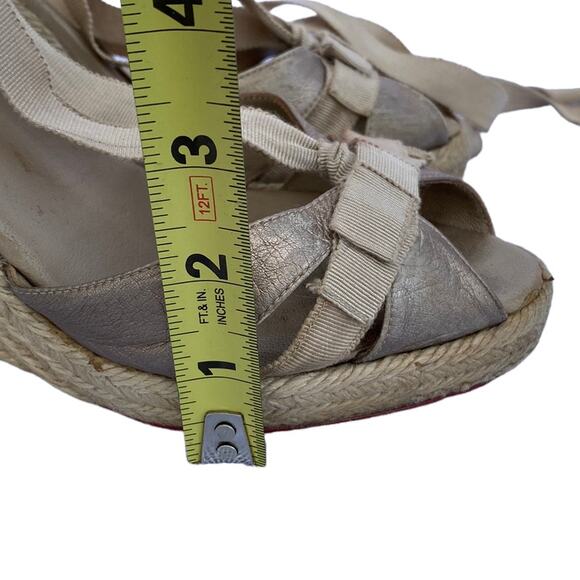 Christian Louboutin "Isa" Espadrille Wedges (Size 40/US 10) - Picture 11 of 13